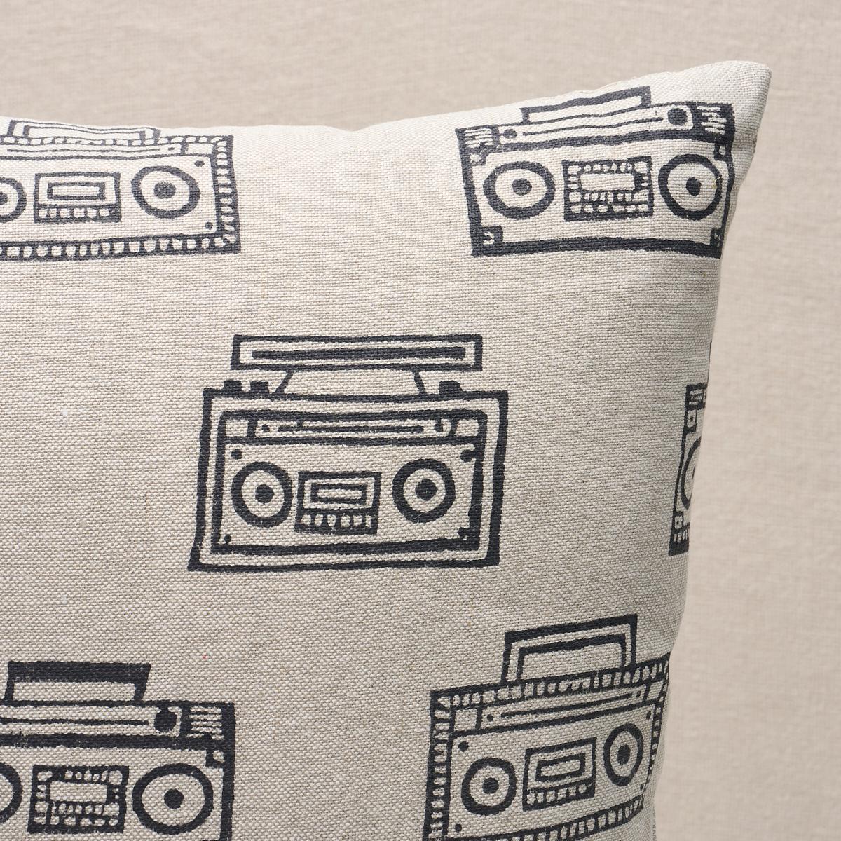 Schumacher Charcoal 16" X 16" Ode Pillow - Image 3