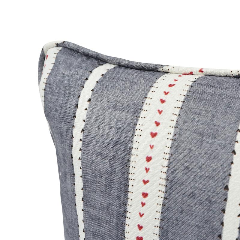 Schumacher Charcoal 18" X 18" Amour Pillow - Image 2