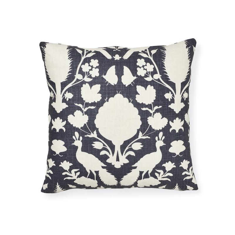 Schumacher Charcoal 18" X 18" Chenonceau Pillow - Image 2