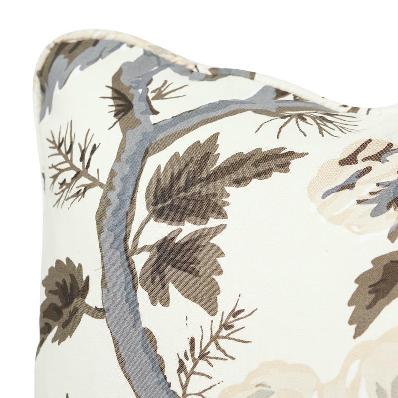 Schumacher Charcoal 18" X 18" Pyne Hollyhock Pillow - Image 5