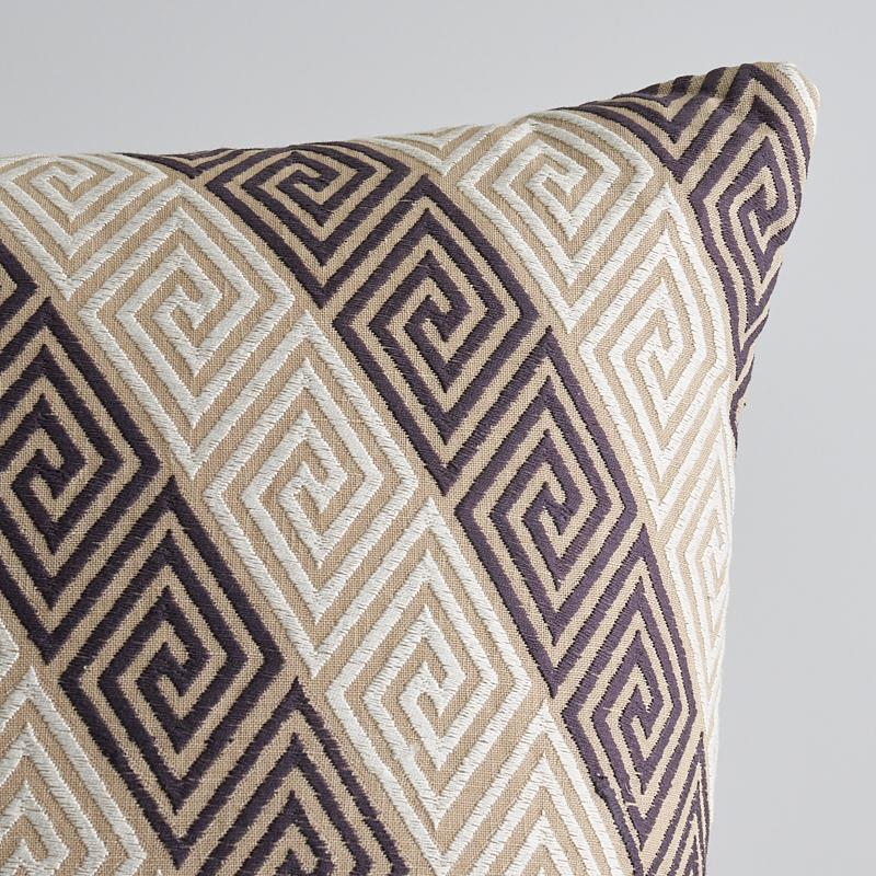 Schumacher Charcoal 20" X 20" Nebaha Embroidery Pillow - Image 2
