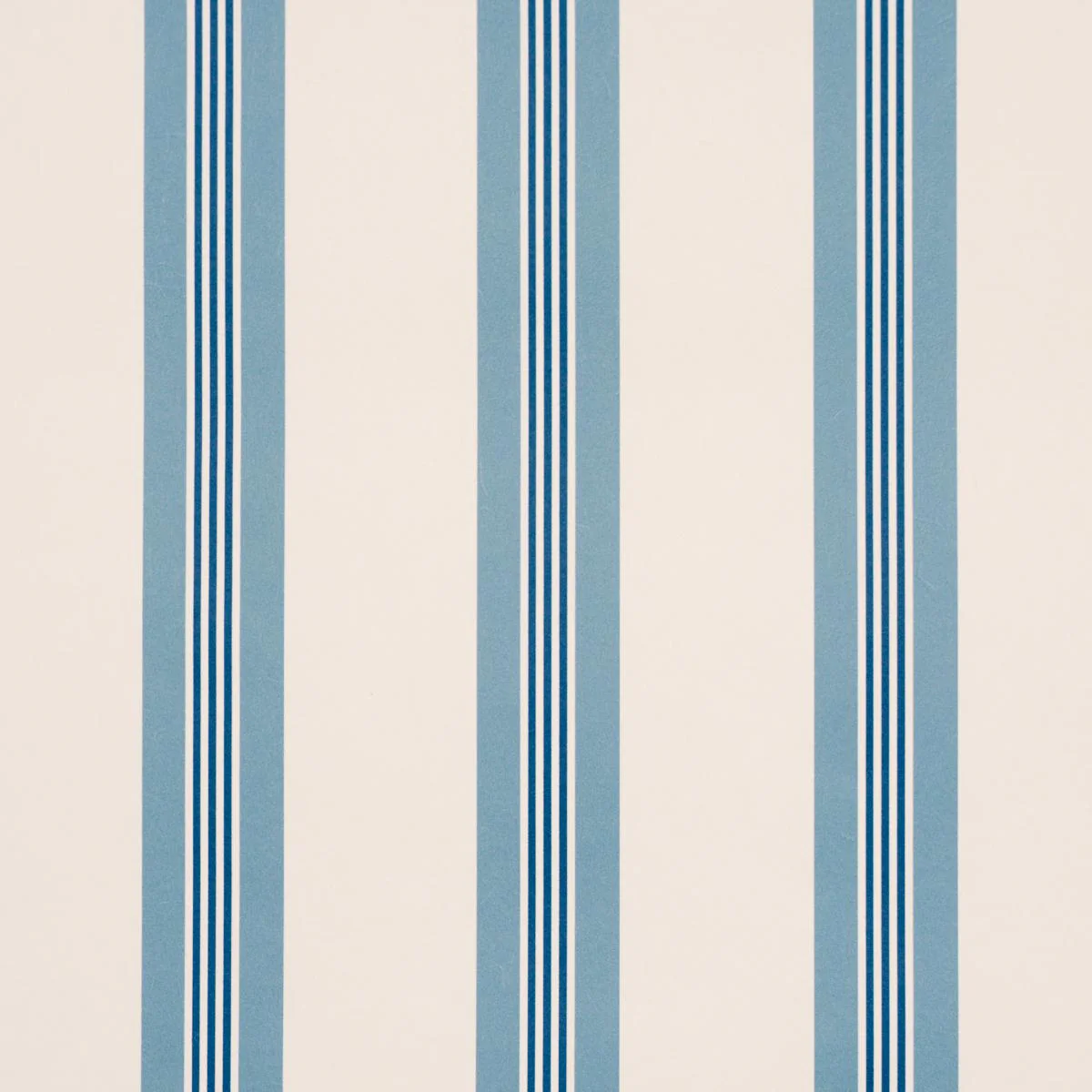 Schumacher Chatham Stripe Delft Wallpaper - Image 3