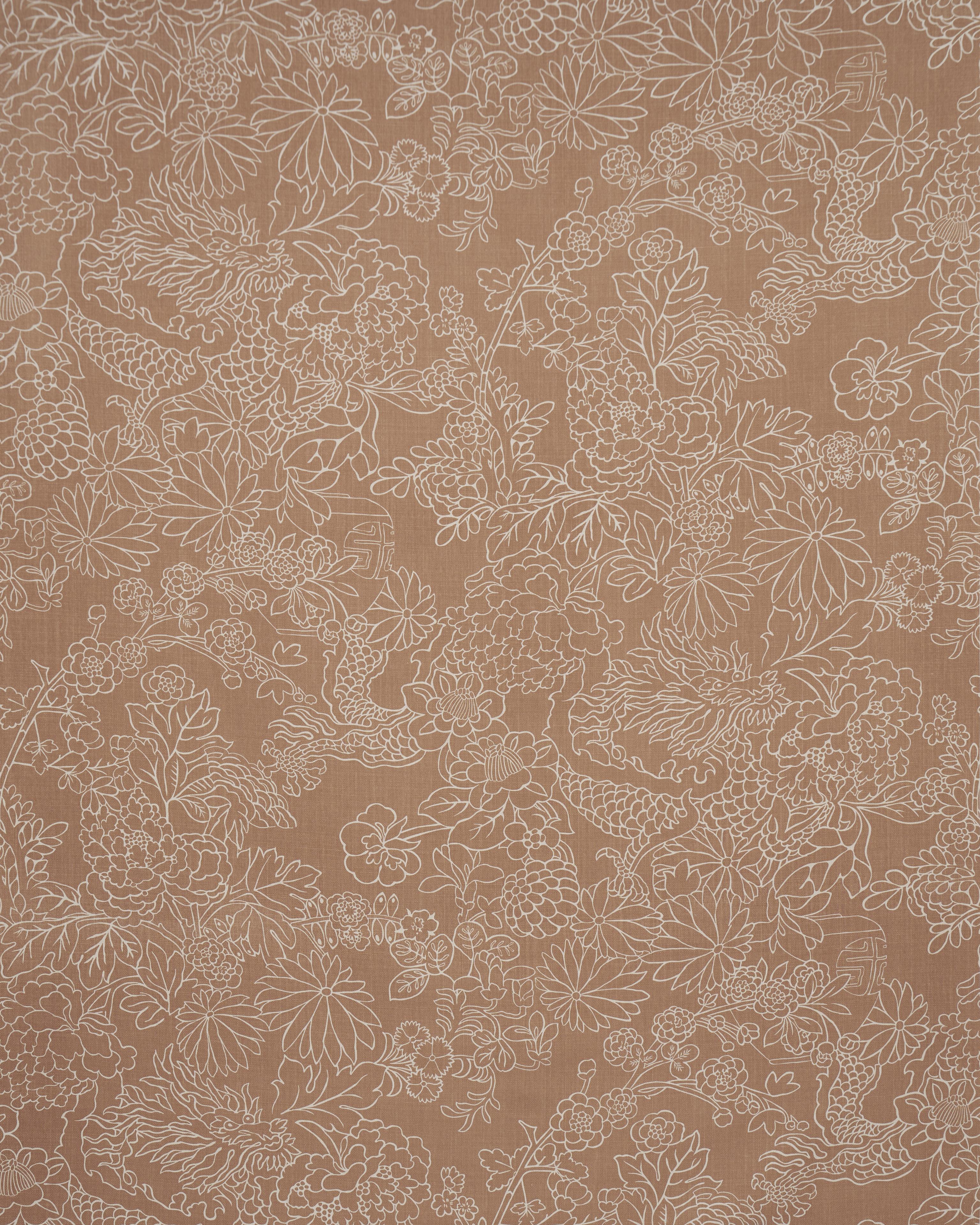 Schumacher Chiang Mai Dragon Silhouette Mediterranean Spice Fabric - Image 3