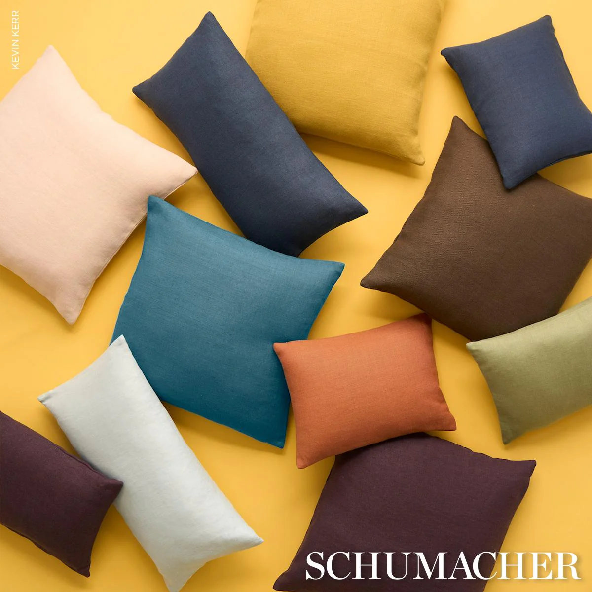 Schumacher Ciel 18" X 12" Lange Glazed Linen Pillow - Image 3