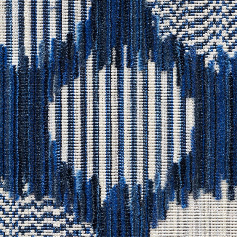 Schumacher Cirque Velvet Lapis Fabric - Image 2