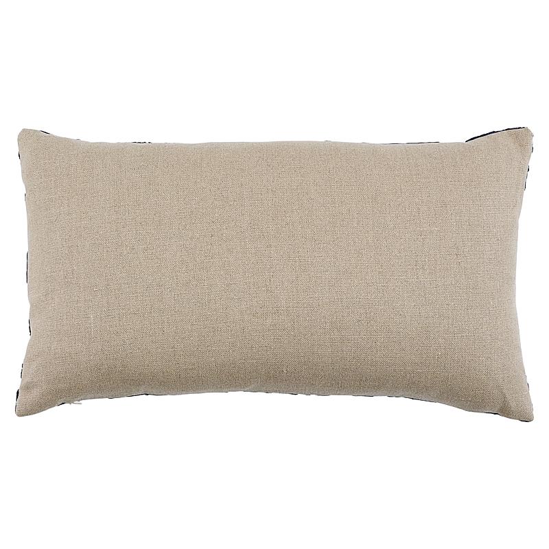 Schumacher Cobalt 26" X 15" Castanet Embroidery Pillow - Image 2