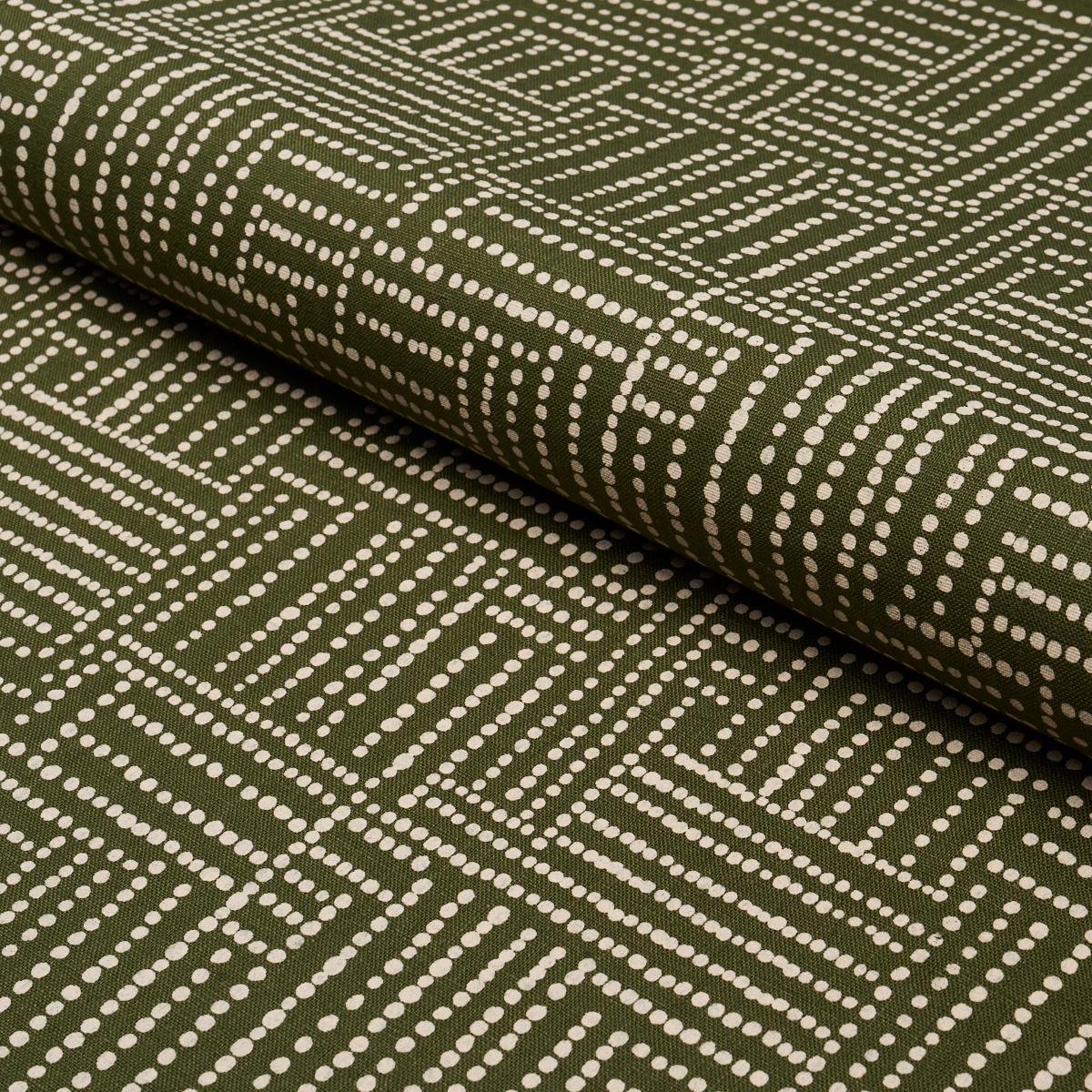 Schumacher Coco Hand Screen Print Palm Tree Green Fabric - Image 5