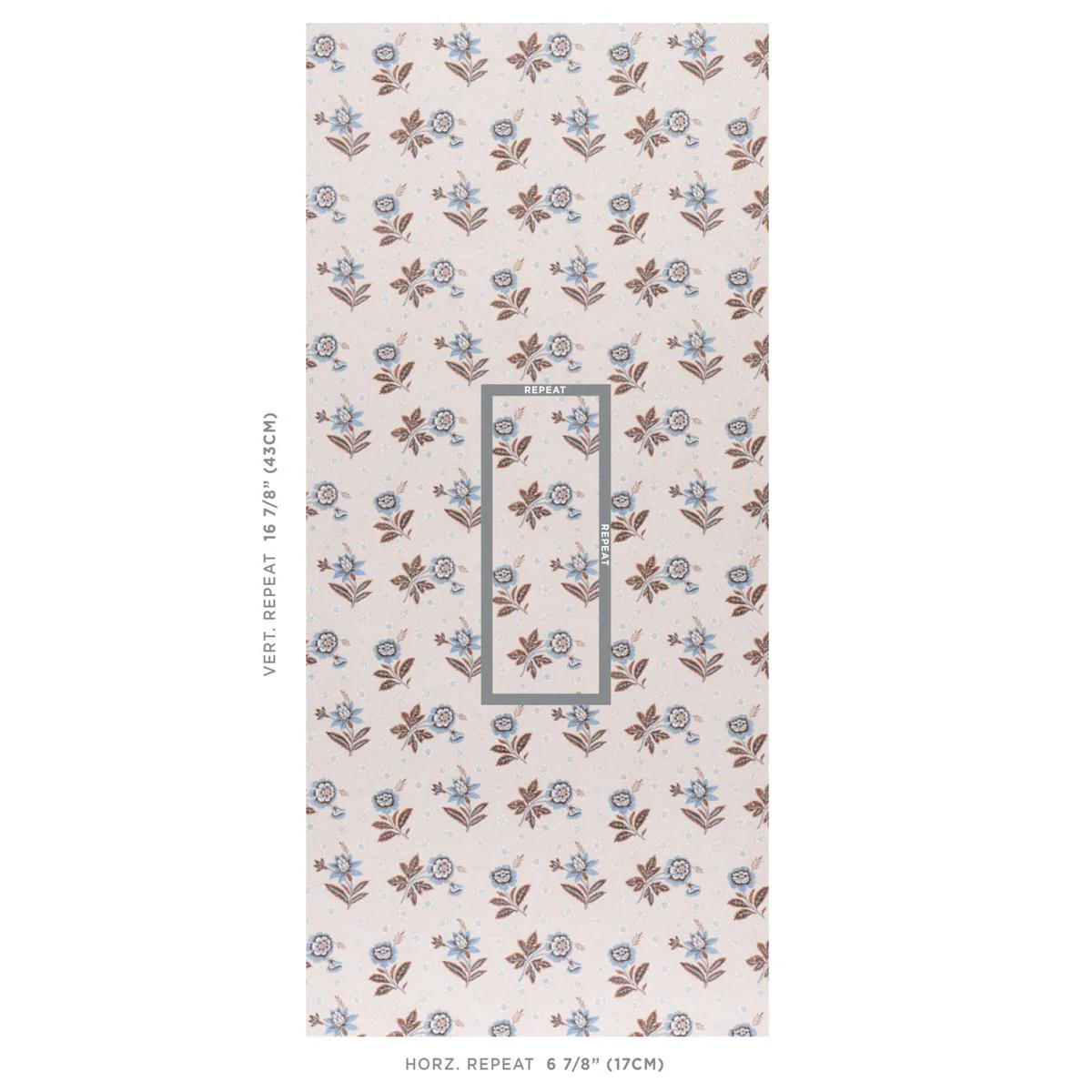 Schumacher Colline Delft & Sepia Wallpaper - Image 2