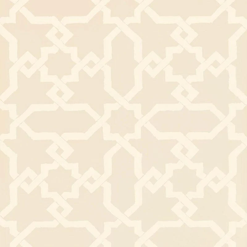Schumacher Cordoba Flax Wallpaper - Image 2