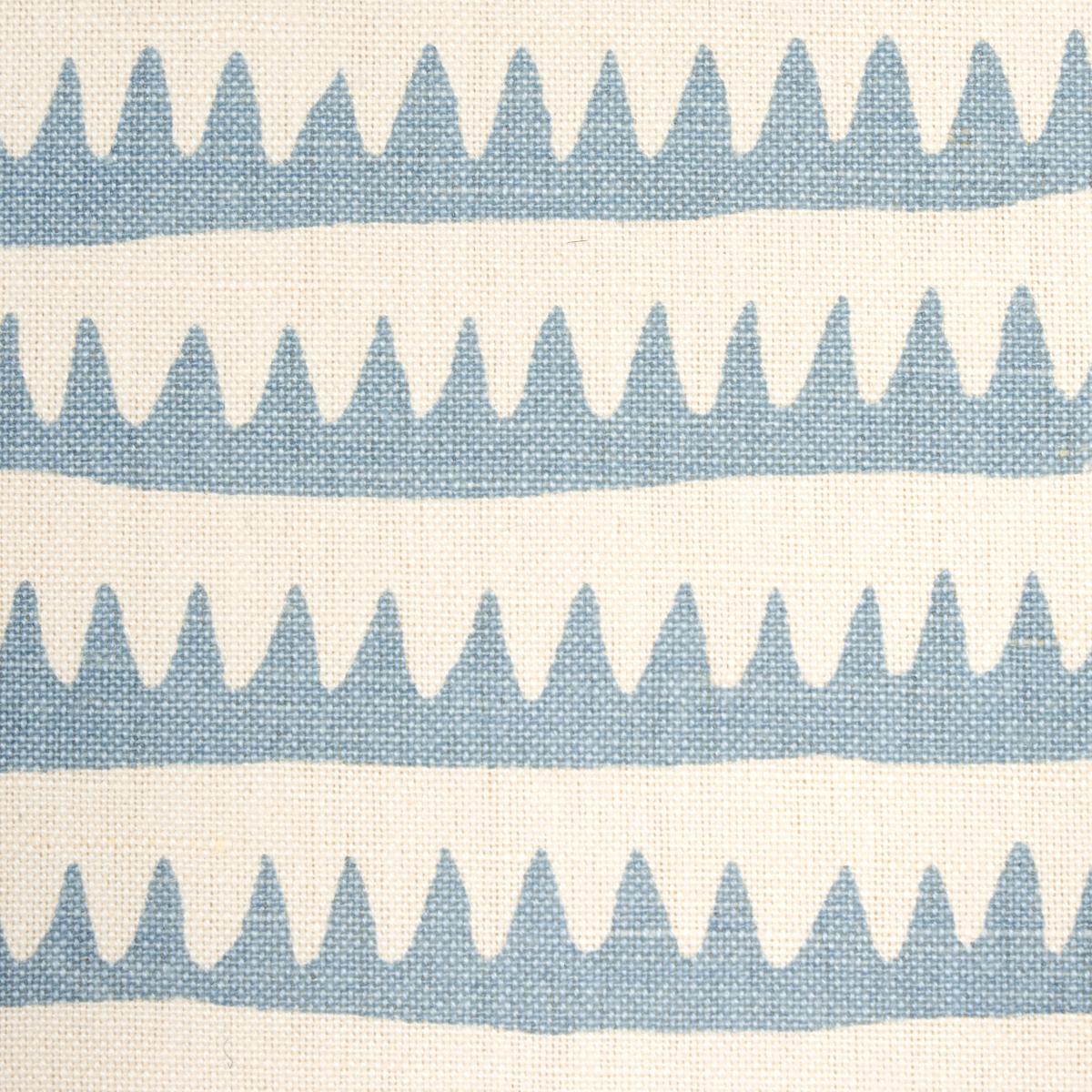Schumacher Corfu Hand Printed Stripe Sky Fabric - Image 2