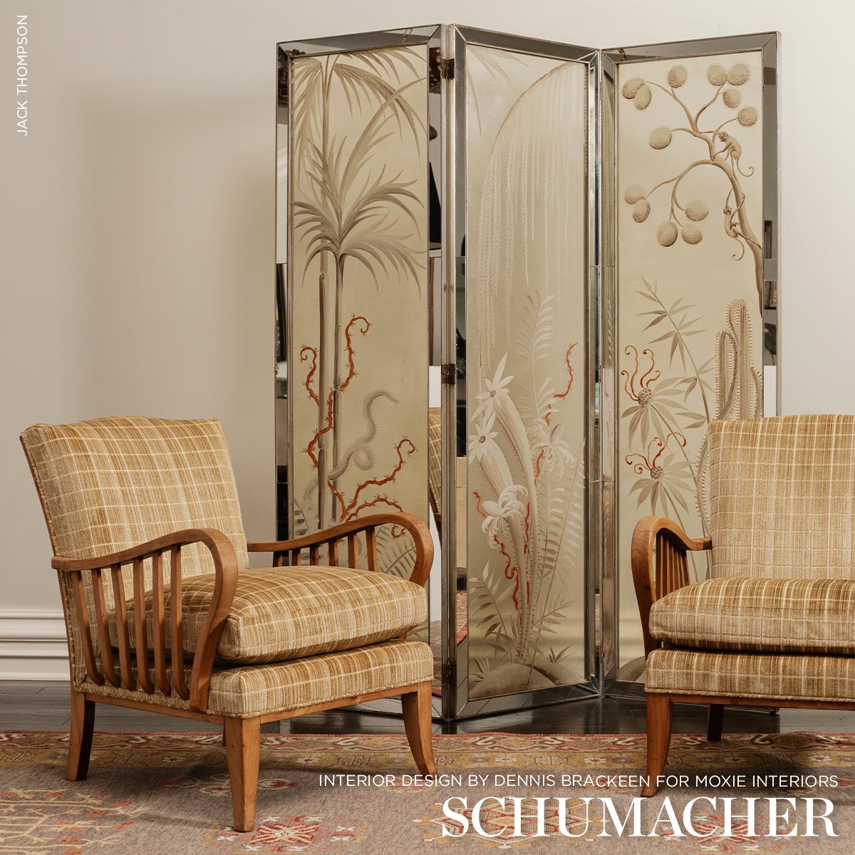 Schumacher Corneille Velvet Copper Fabric - Image 4
