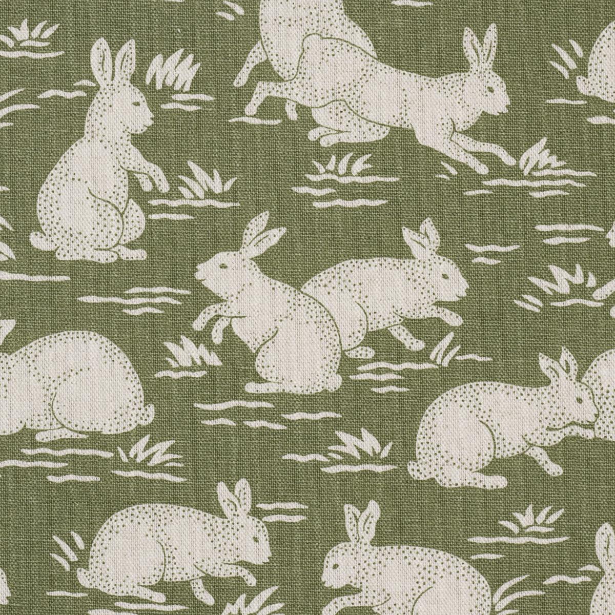 Schumacher Cottontails Moss Fabric - Image 3