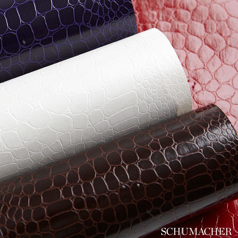 Schumacher Crocodile Crimson Wallpaper - Image 3