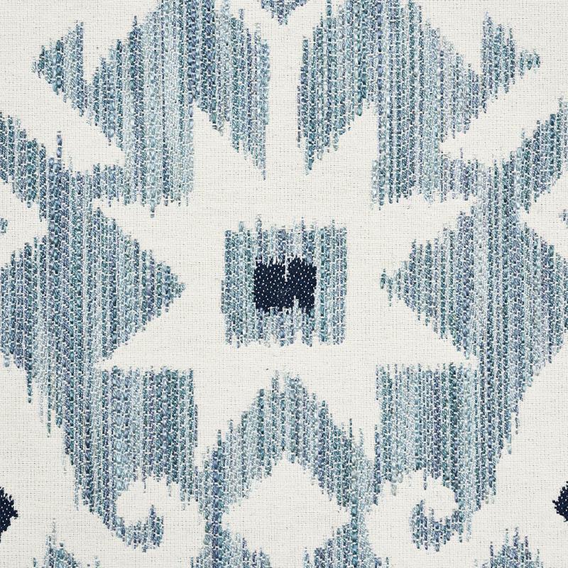 Schumacher Crusoe Ikat Sky Fabric - Image 3