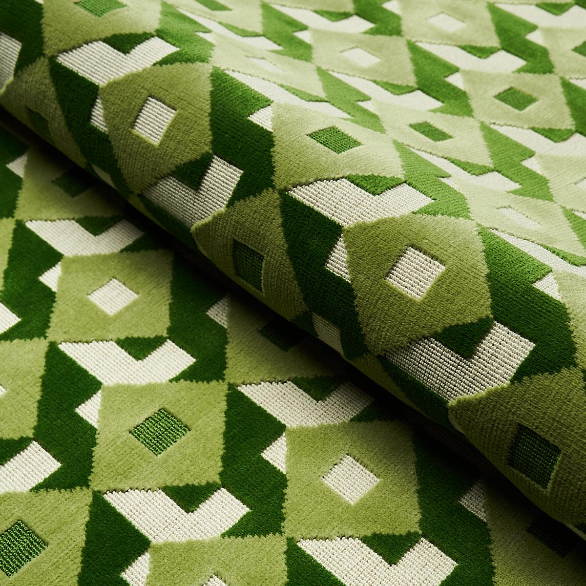 Schumacher Dazzle Ship Velvet Verdant Fabric - Image 6