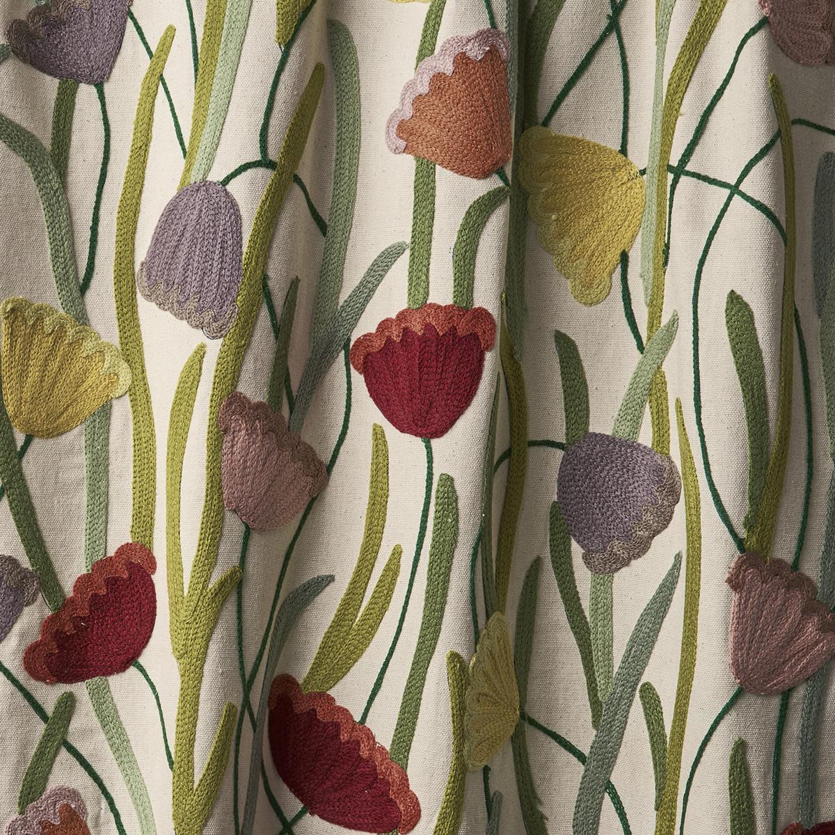 Schumacher Deco Flower Embroidery Multi Fabric - Image 5