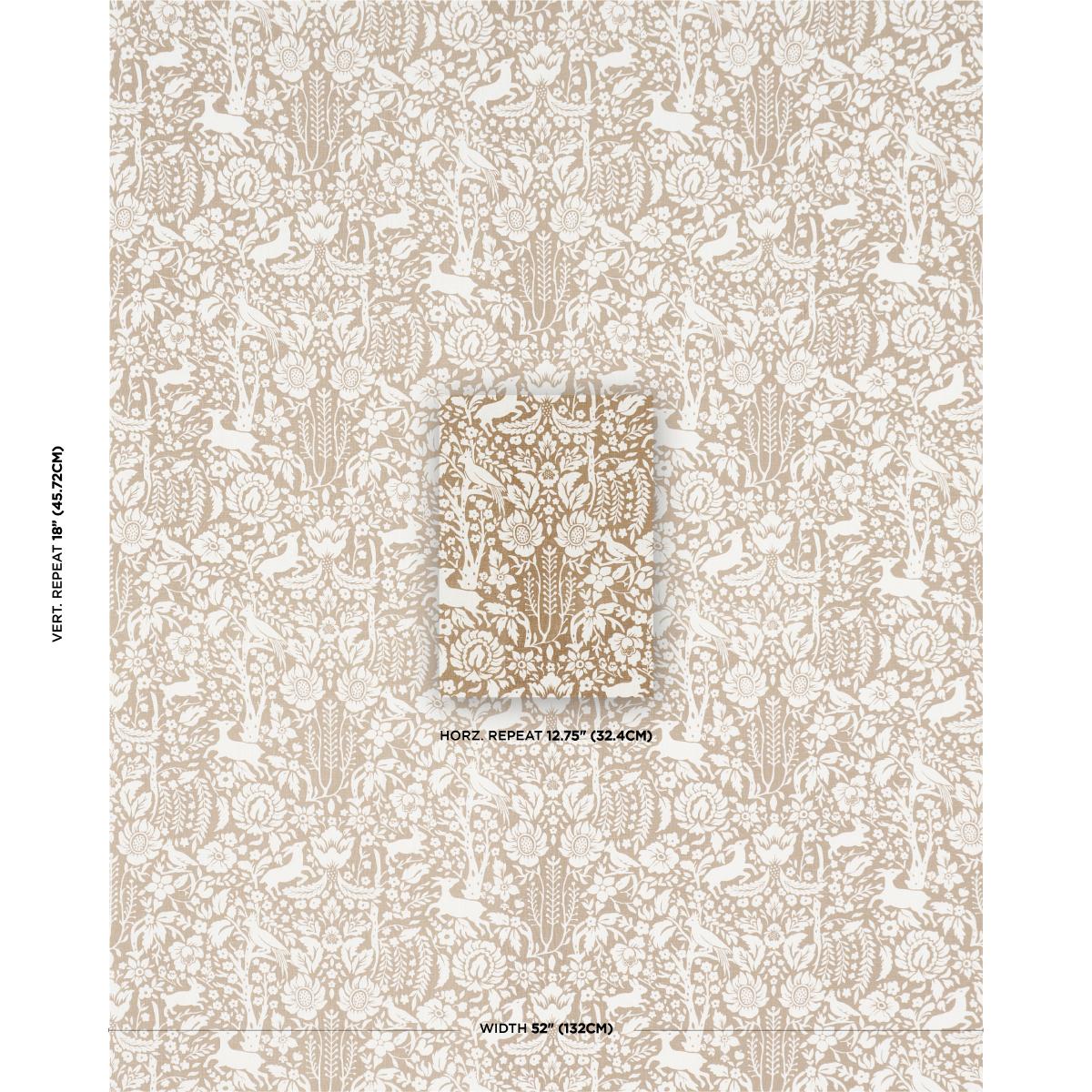 Schumacher Deerfield Mocha Fabric - Image 2