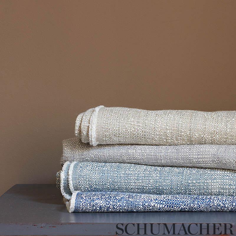 Schumacher Dima Grey Fabric - Image 4