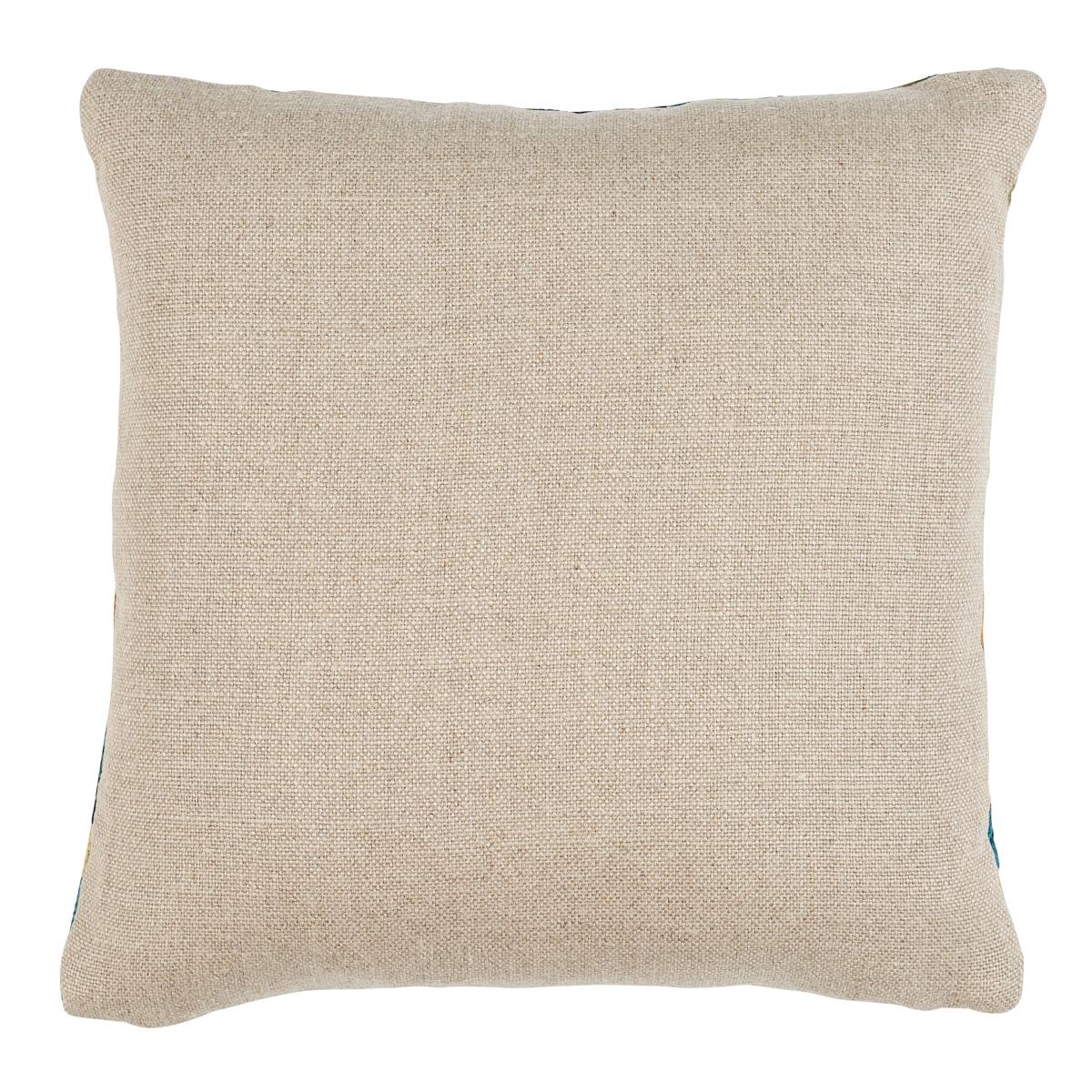 Schumacher Document 14" X 14" Gerry Embroidery Pillow A - Image 2