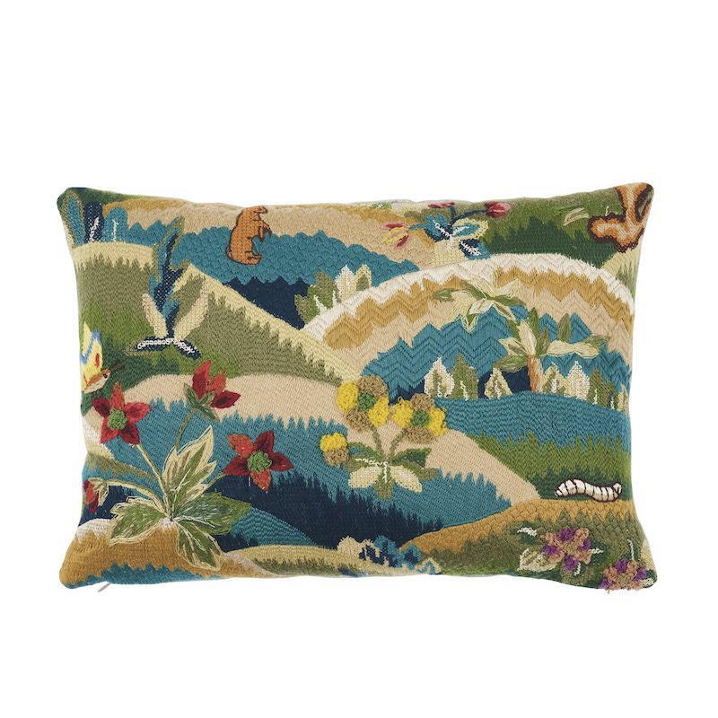Schumacher Document 16" X 11" Gerry Embroidery Pillow A