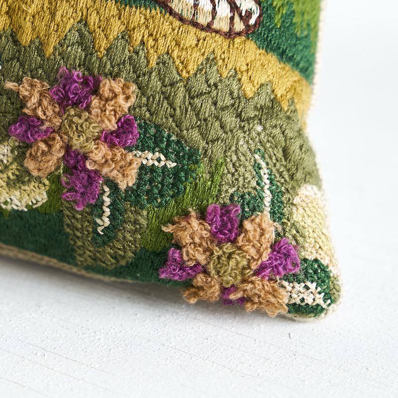 Schumacher Document 16" X 11" Gerry Embroidery Pillow A - Image 3