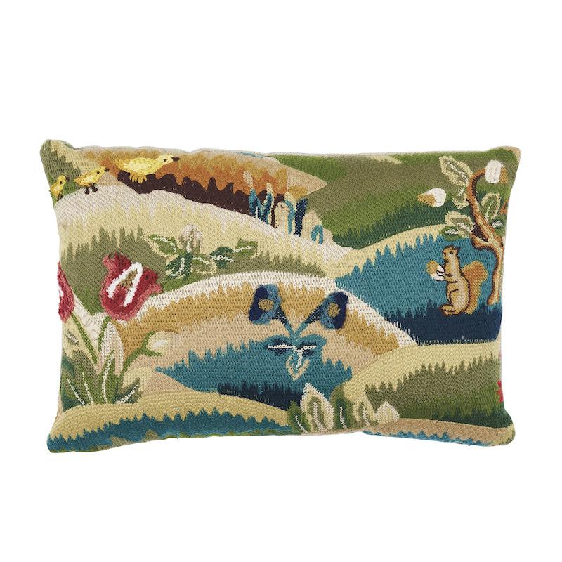 Schumacher Document 16" X 11" Gerry Embroidery Pillow B