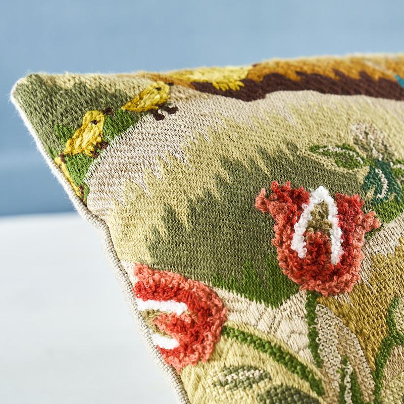 Schumacher Document 16" X 11" Gerry Embroidery Pillow B - Image 3