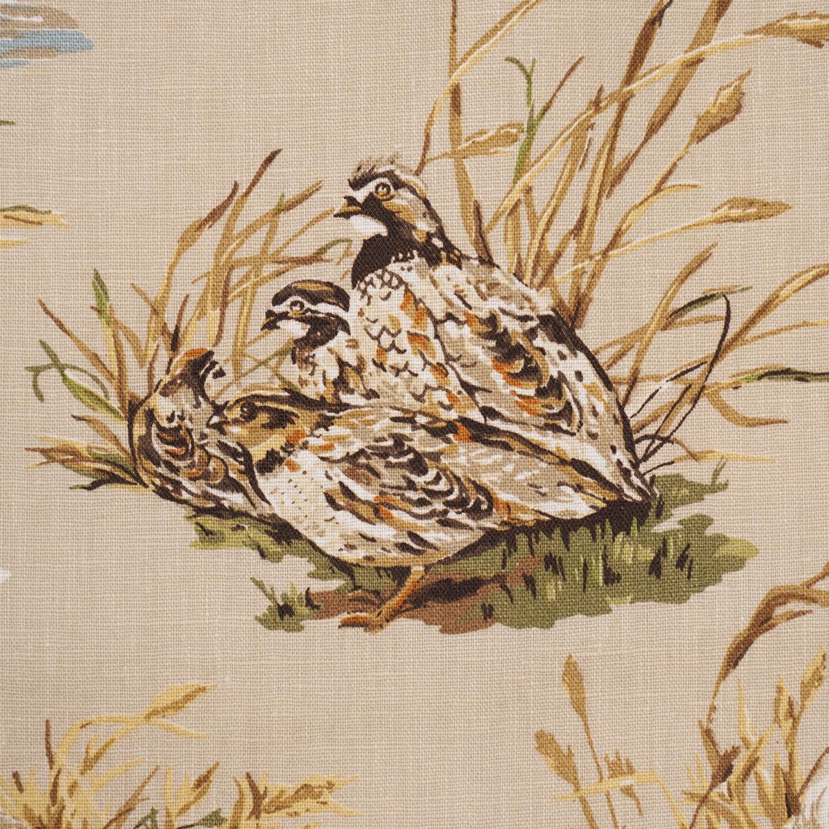 Schumacher Dog & Duck Alabaster Fabric - Image 3