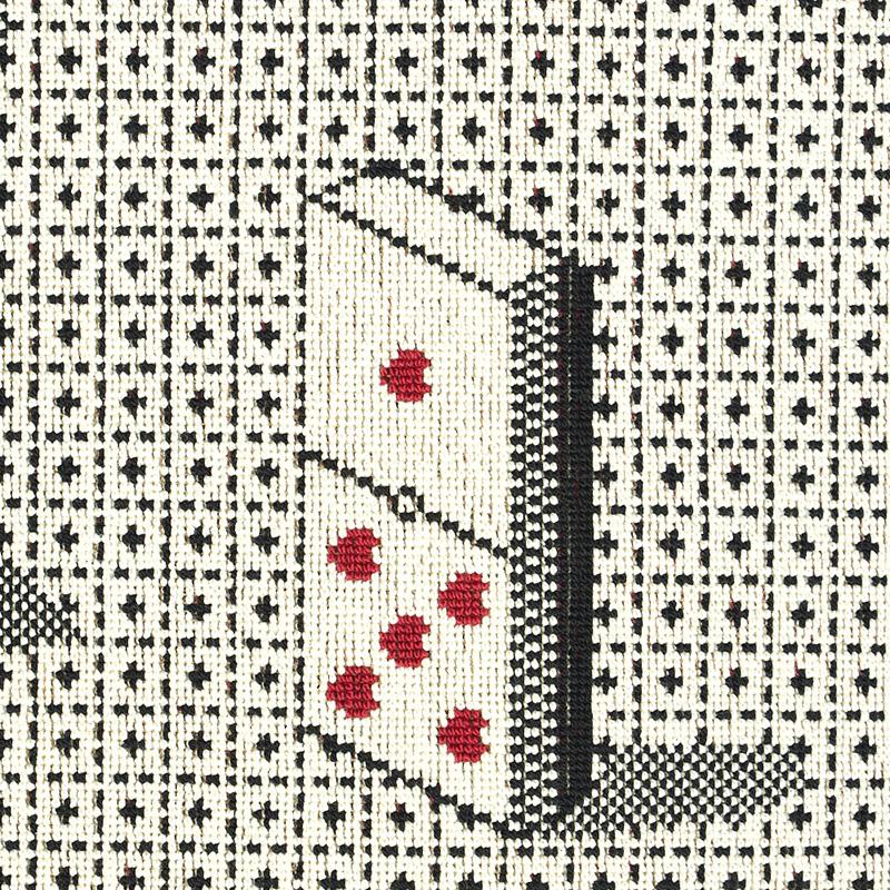 Schumacher Domino Épinglé Black Fabric - Image 3