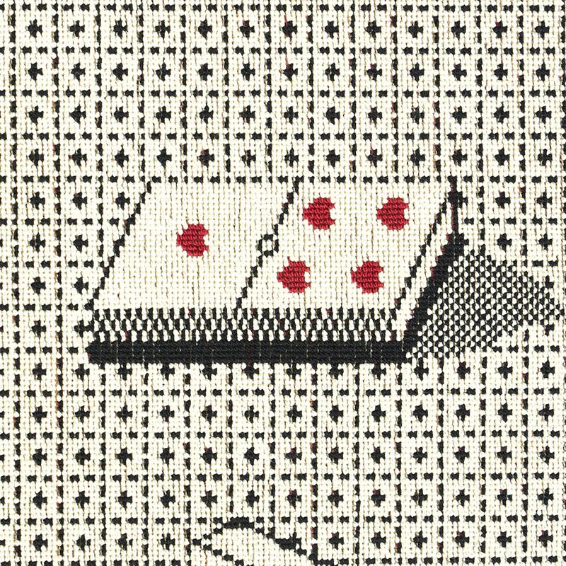 Schumacher Domino Épinglé Black Fabric - Image 4