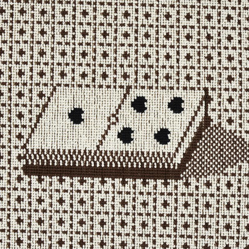 Schumacher Domino Épinglé Brown Fabric - Image 3