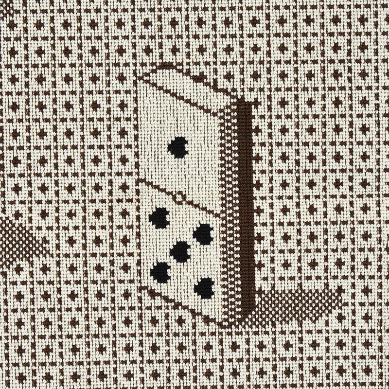 Schumacher Domino Épinglé Brown Fabric - Image 4