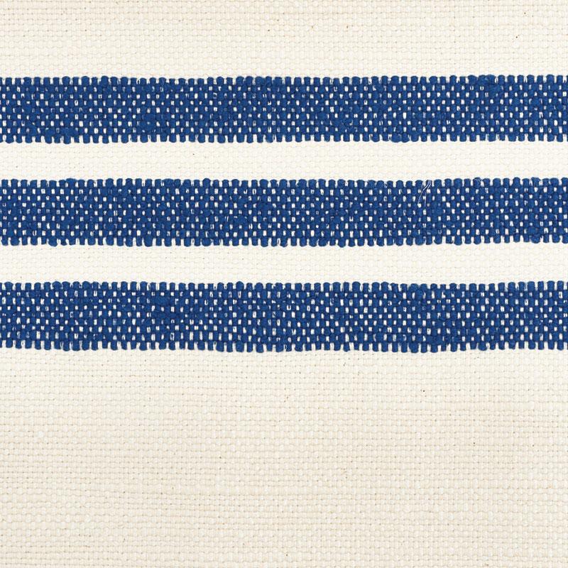 Schumacher Dune Stripe Blue Fabric - Image 2