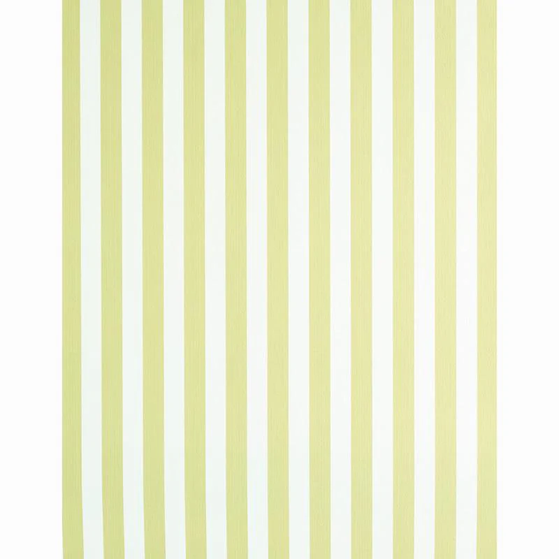 Schumacher Edwin Stripe Medium Citron Wallpaper - Image 2