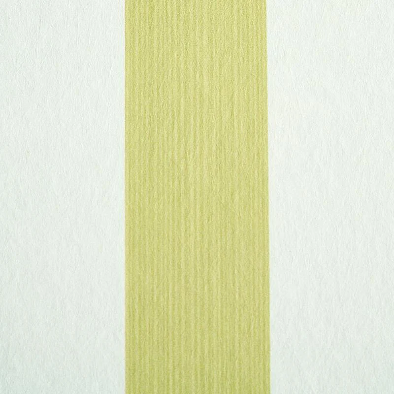 Schumacher Edwin Stripe Medium Citron Wallpaper - Image 3