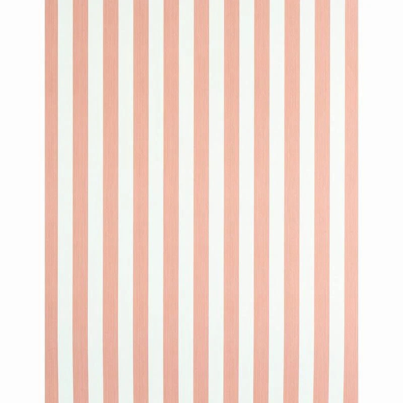 Schumacher Edwin Stripe Medium Pink Wallpaper - Image 2