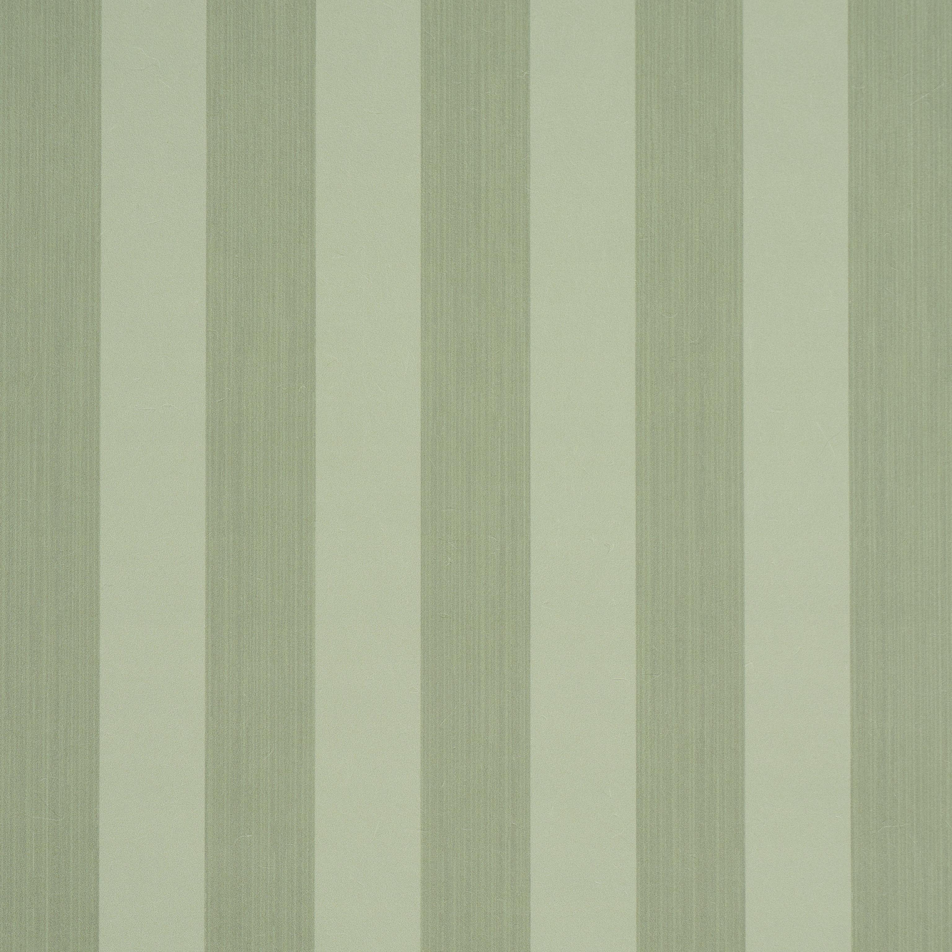 Schumacher Edwin Stripe Medium Sage Wallpaper