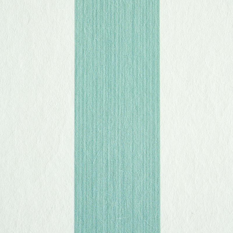 Schumacher Edwin Stripe Medium Seaglass Wallpaper - Image 3