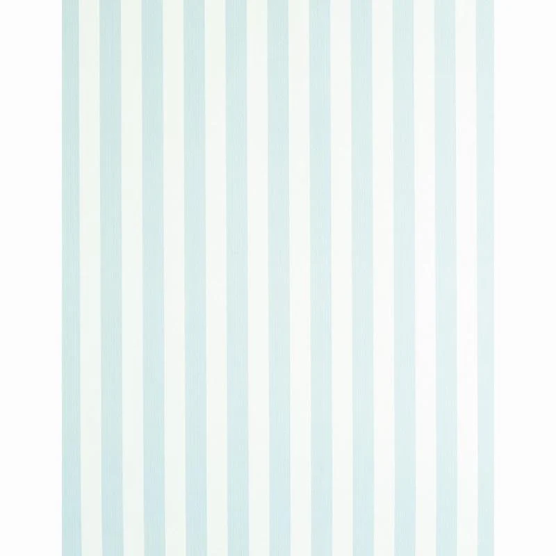 Schumacher Edwin Stripe Medium Sky Wallpaper - Image 2