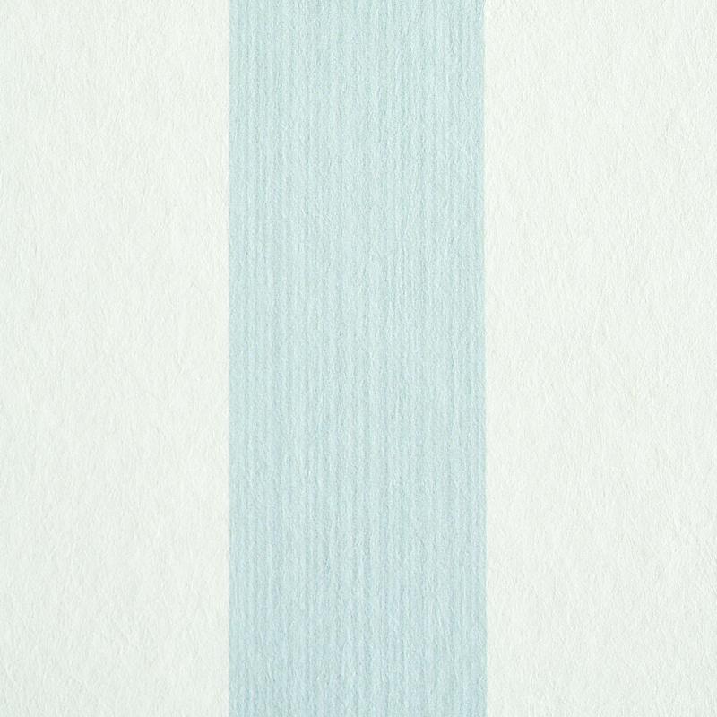 Schumacher Edwin Stripe Medium Sky Wallpaper - Image 3