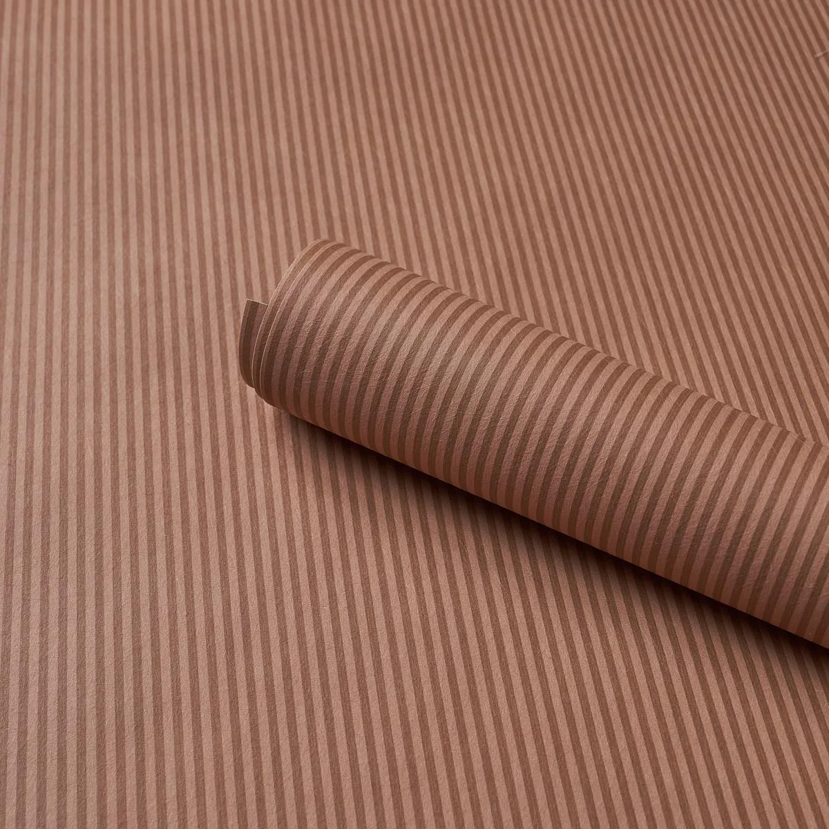 Schumacher Edwin Stripe Narrow Terracotta Wallpaper - Image 3