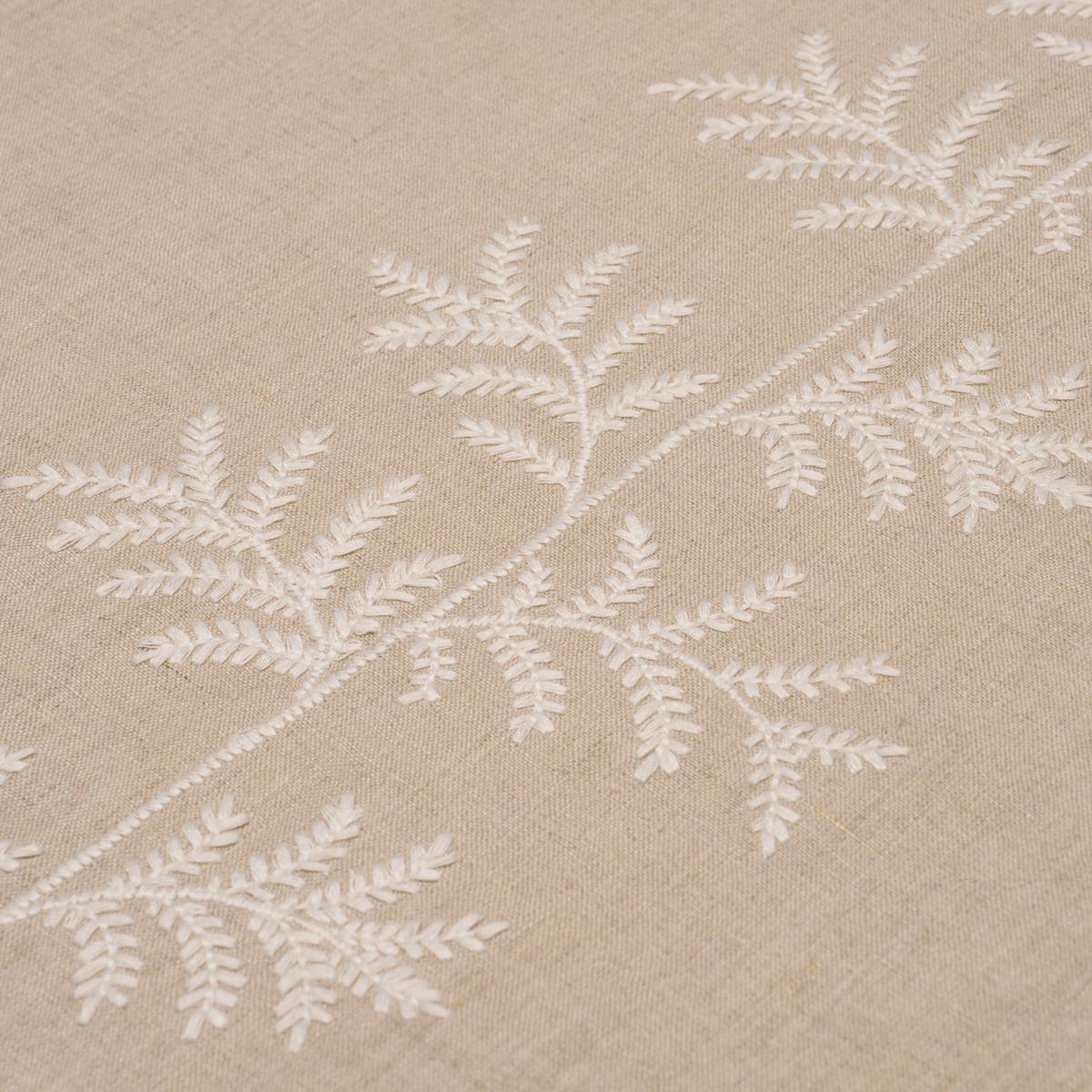 Schumacher Eloise Embroidery Natural Fabric - Image 4