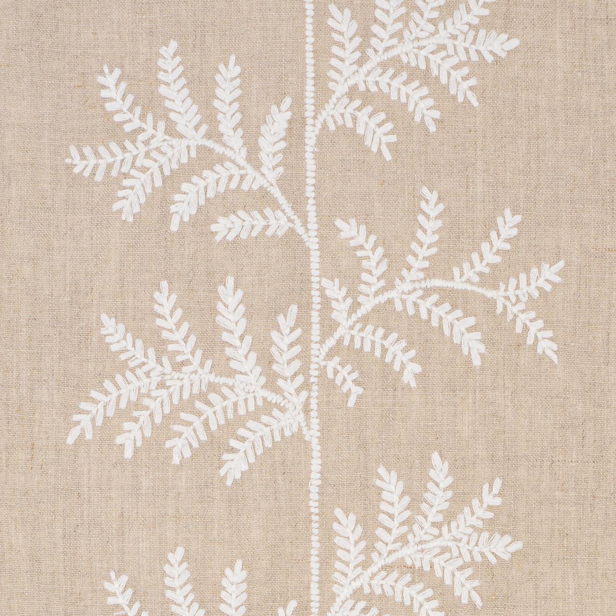 Schumacher Eloise Embroidery Wallcovering Natural Wallpaper - Image 3