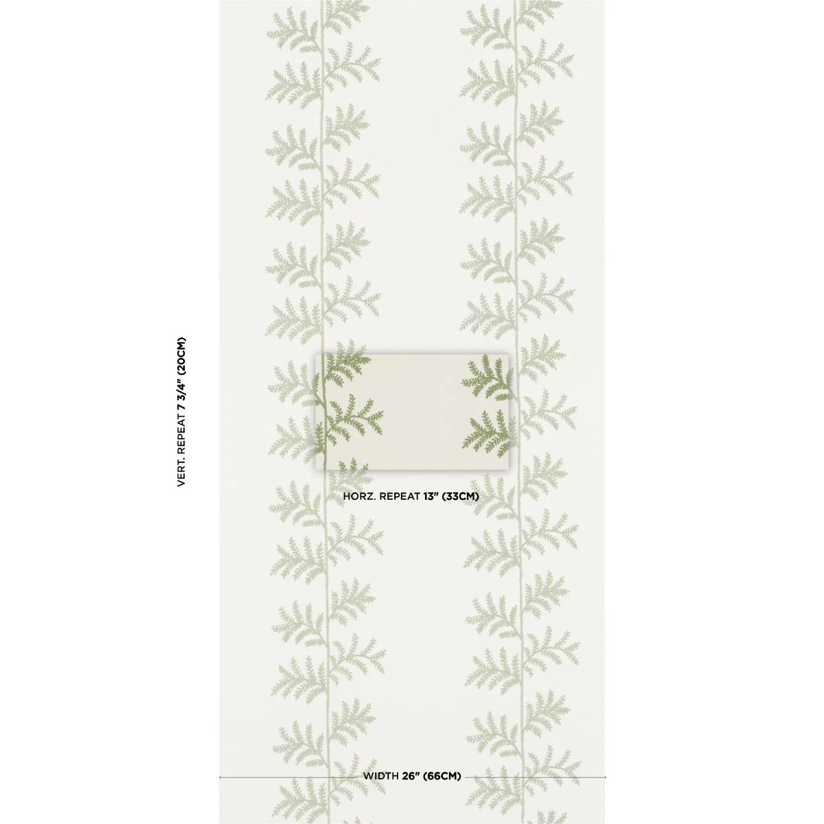Schumacher Eloise Embroidery Wallcovering Sage Wallpaper - Image 2