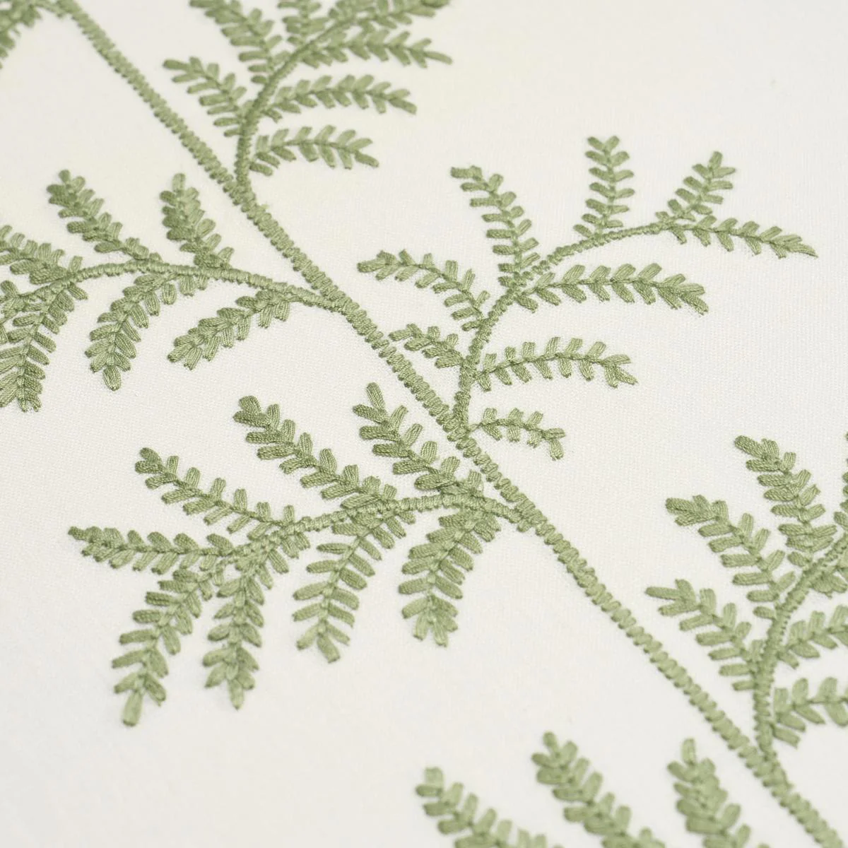Schumacher Eloise Embroidery Wallcovering Sage Wallpaper - Image 5