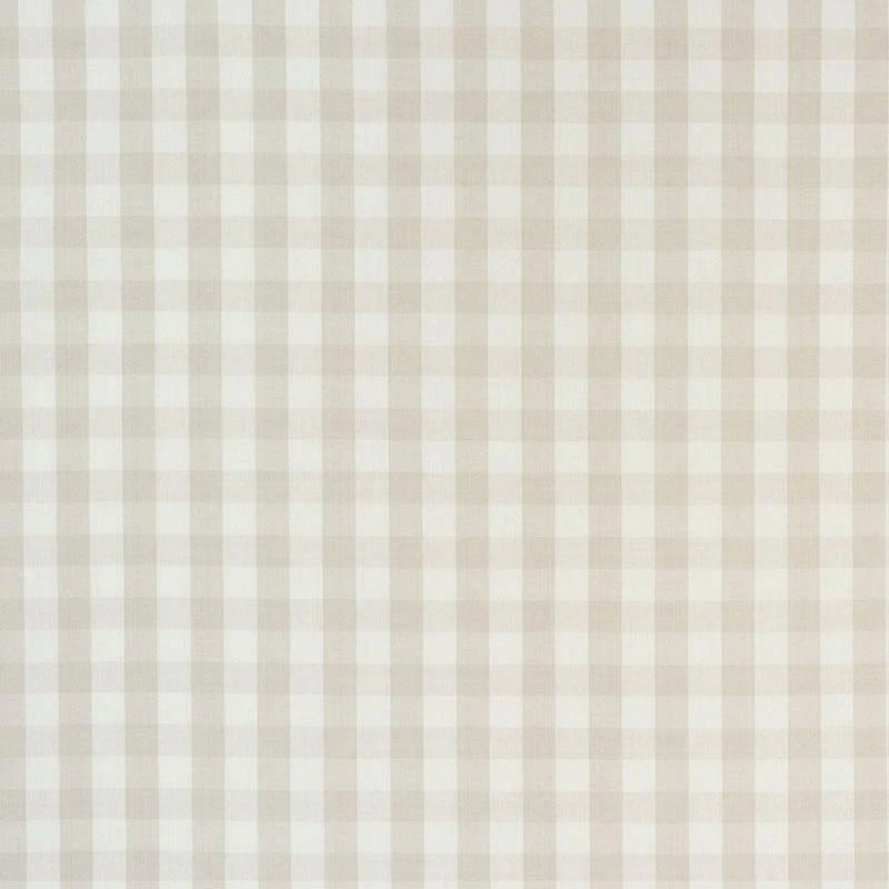Schumacher Elton Cotton Check Natural Fabric