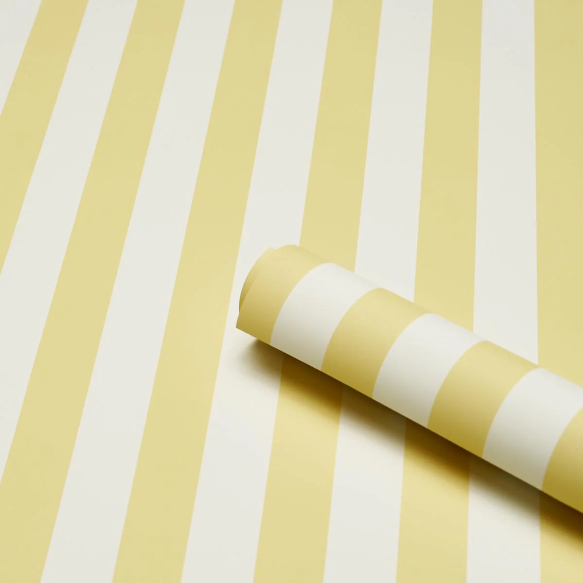 Schumacher Emma Stripe Yellow Wallpaper - Image 3