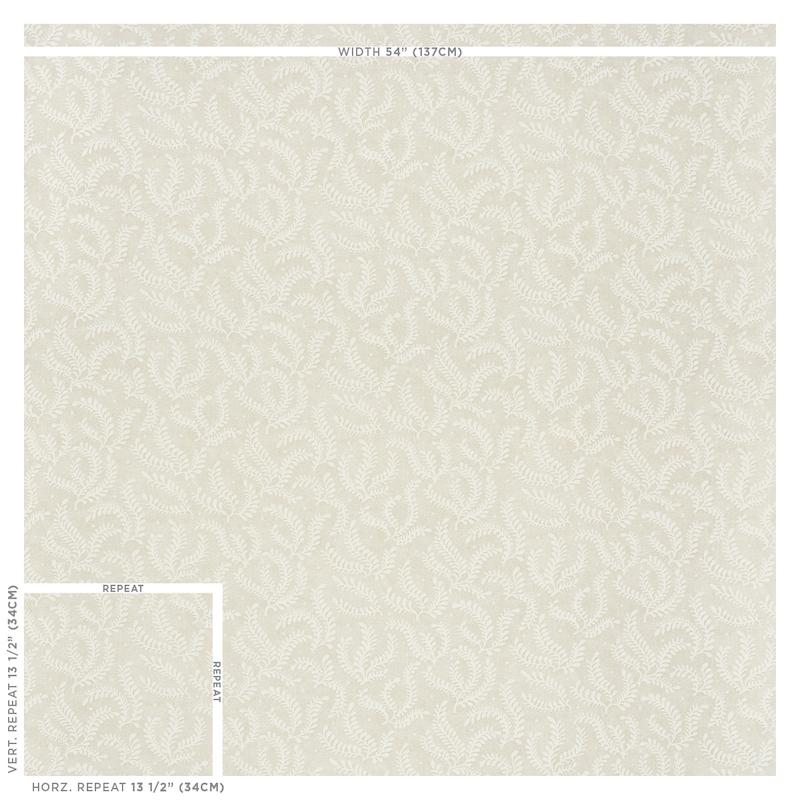 Schumacher Etched Fern Natural Fabric - Image 2