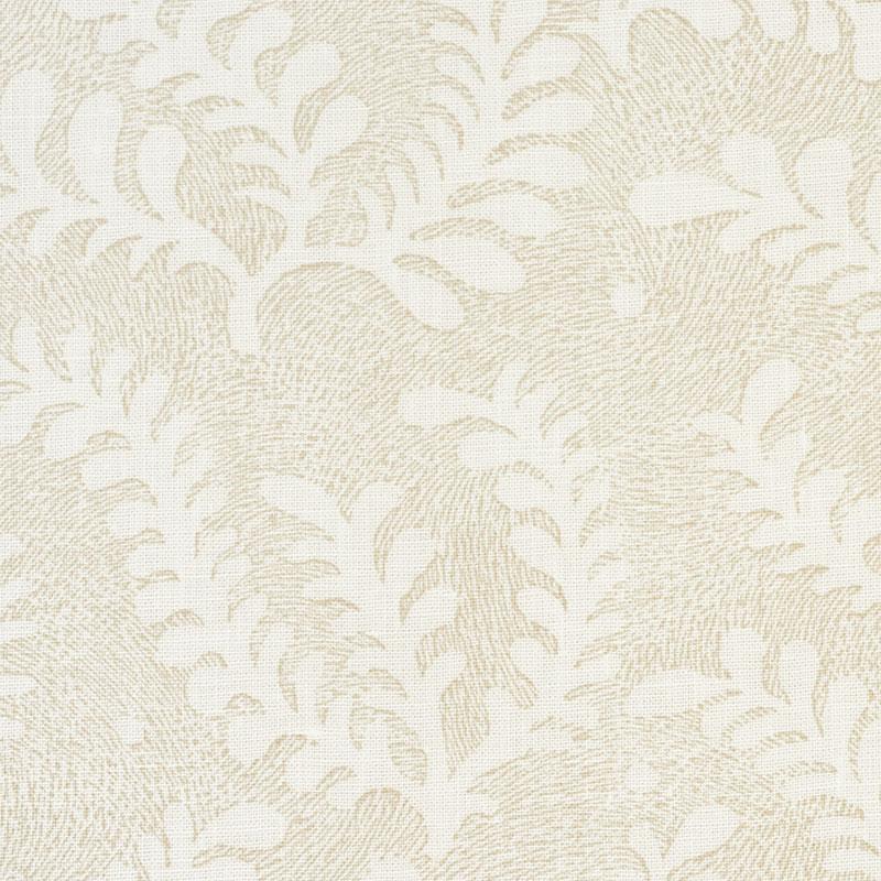 Schumacher Etched Fern Natural Fabric - Image 3
