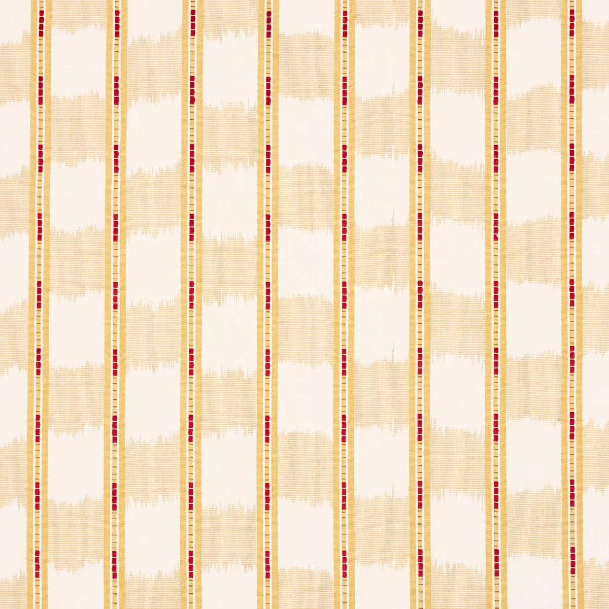 Schumacher Faye Ikat Ochre Fabric - Image 3
